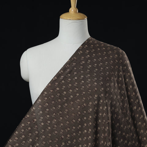 Buy Mulberry Silk Cotton Akola Hand Block Printed Handloom Fabric Online at iTokri.com