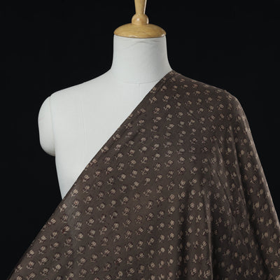 Buy Mulberry Silk Cotton Akola Hand Block Printed Handloom Fabric Online at iTokri.com