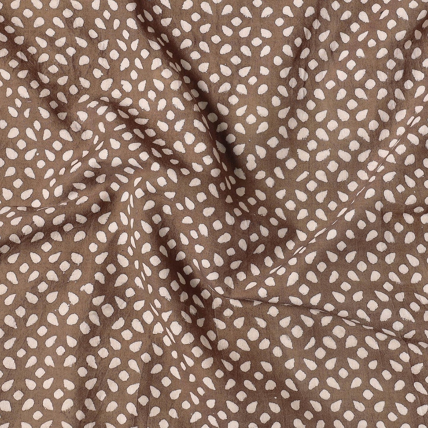  Pipad Block Printing Mulberry Silk Cotton Handloom Precut Fabric 