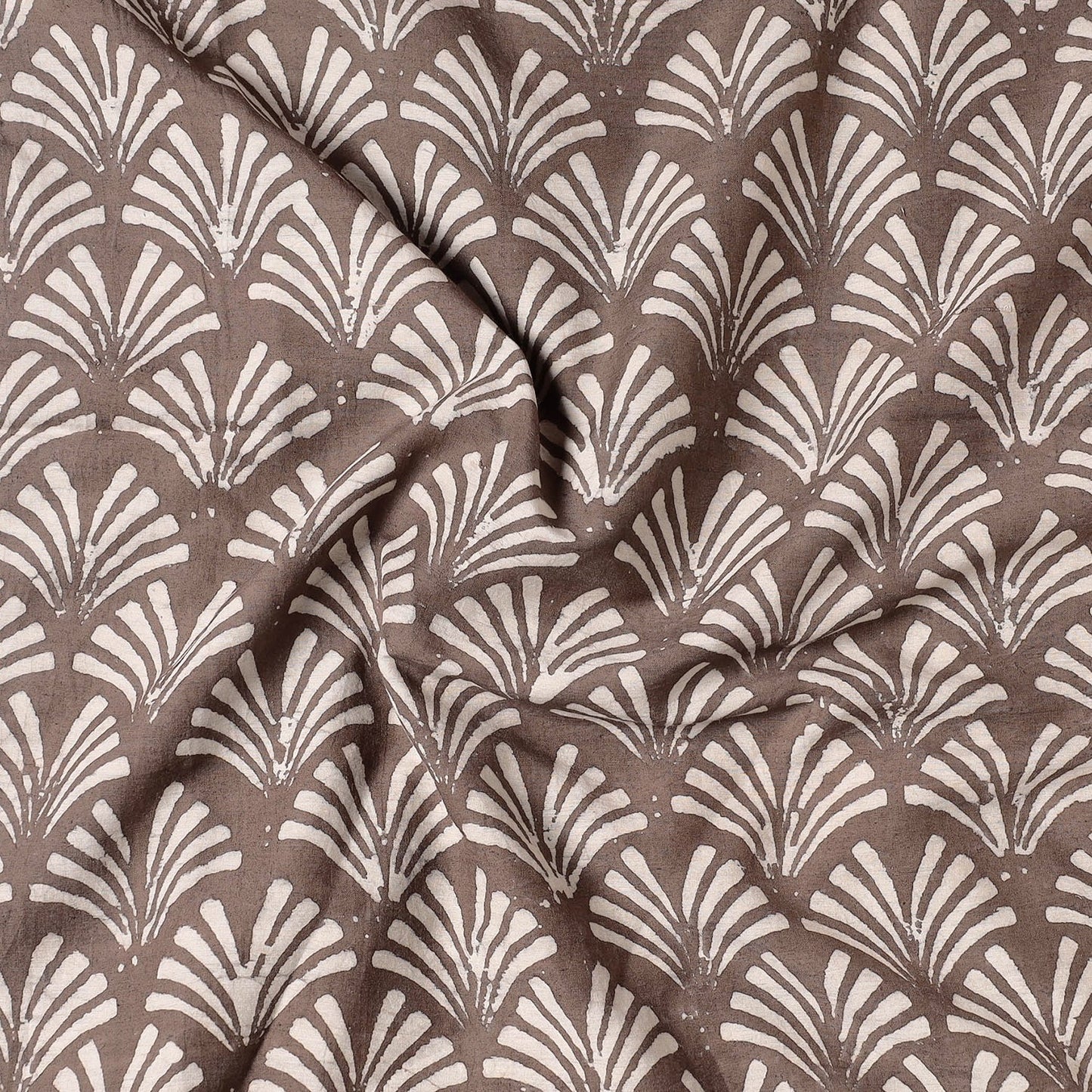  Pipad Block Printing Mulberry Silk Cotton Handloom Precut Fabric 
