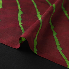 Brown - multicolour leheriya tie-dye chanderi silk fabric