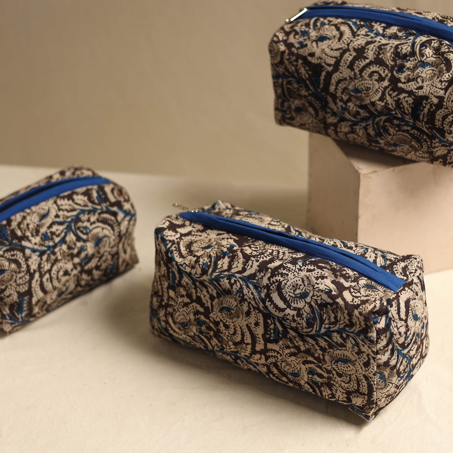  Brown Multipurpose Handmade Toiletry Bags (Set of 3)