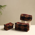  Brown Multipurpose Handmade Toiletry Bags (Set of 3)