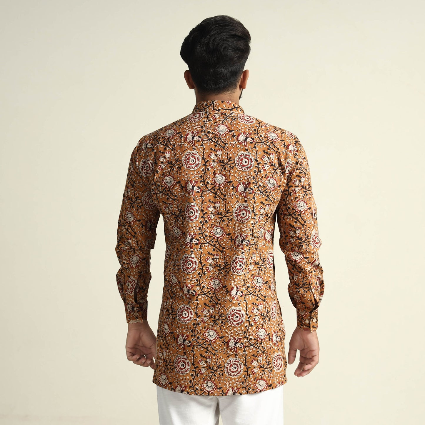  Bagru Block Printed Cotton Men Short Kurta 