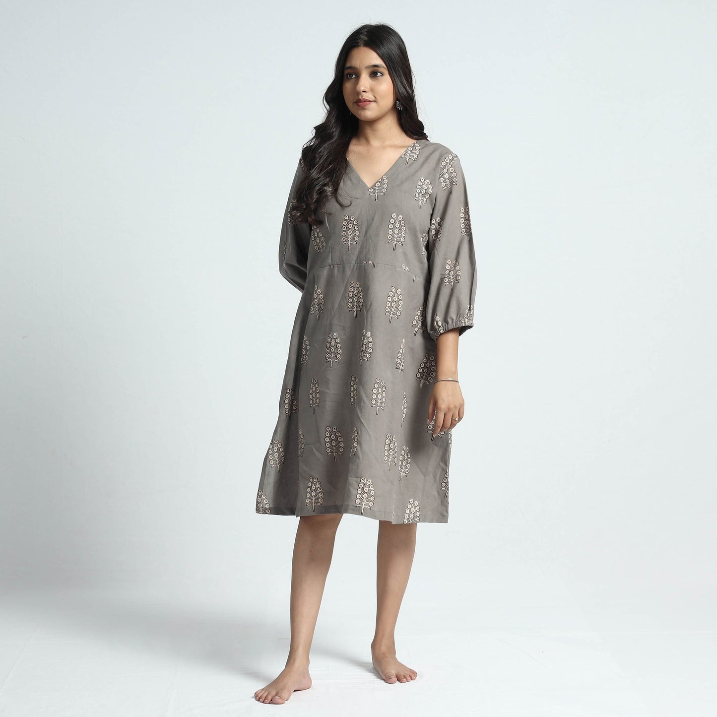 Buy Nandana Hand Block Printed Cotton Dress l iTokri.com