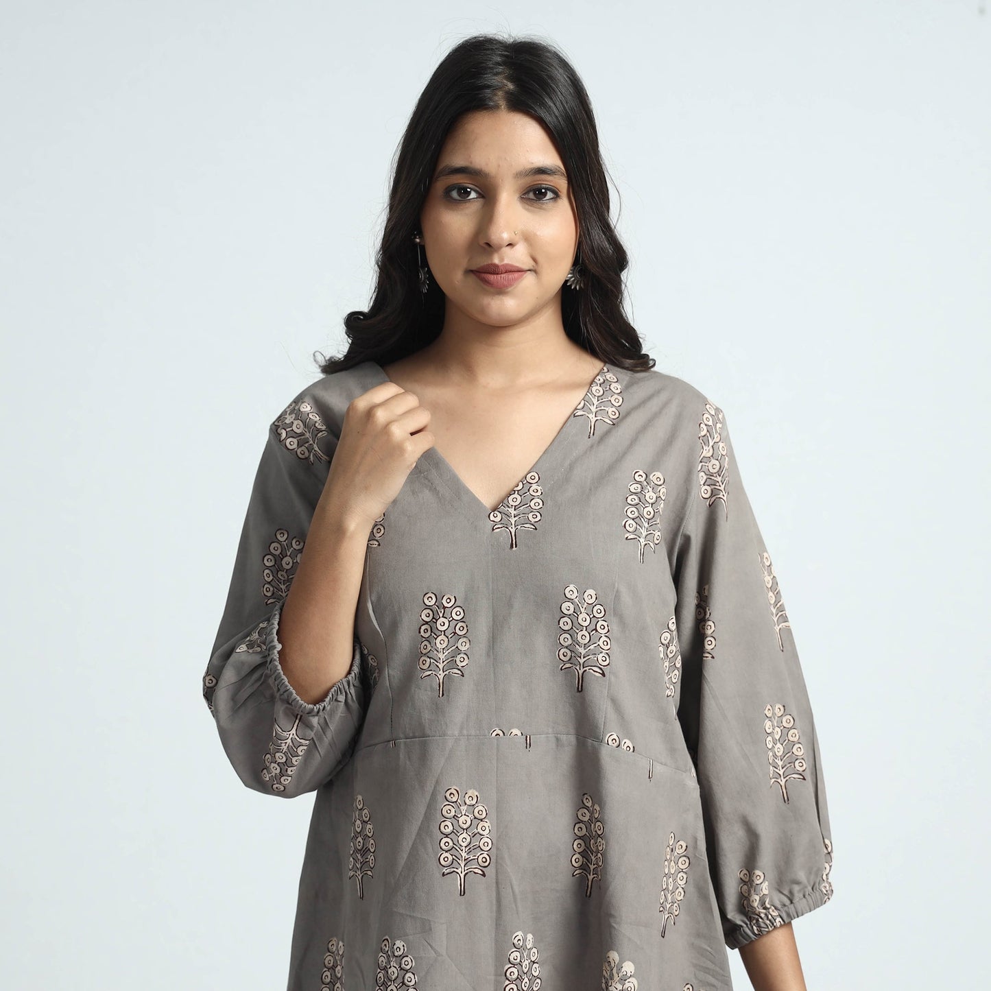 Buy Nandana Hand Block Printed Cotton Dress l iTokri.com