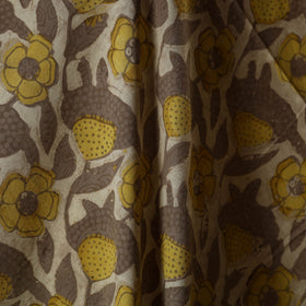 Brown - natural dyed bagru dabu fabric 02 - handcrafted