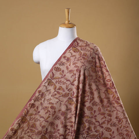 Brown - natural dyed bagru dabu fabric 06 - handcrafted