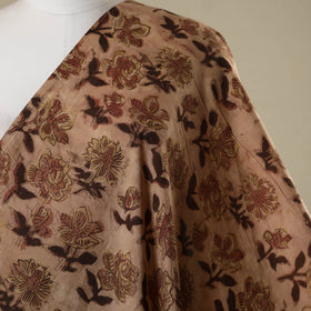 Brown - natural dyed bagru dabu fabric 09 - handcrafted