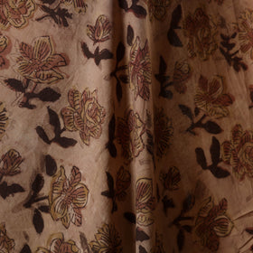 Brown - natural dyed bagru dabu fabric 09 - handcrafted