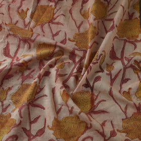 Brown Natural Dyed Bagru Ajrakh Dabu Print Fabric