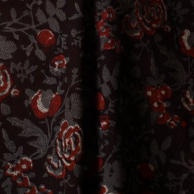 Brown - natural dyed bagru dabu fabric 22 - handcrafted