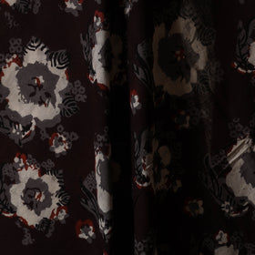 Brown - natural dyed bagru dabu fabric 31 - handcrafted