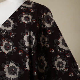 Brown - natural dyed bagru dabu fabric 31 - handcrafted