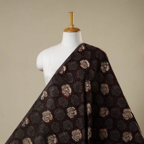 Brown - natural dyed bagru dabu fabric 36 - handcrafted