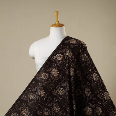 Brown - natural dyed bagru dabu fabric 37 - handcrafted