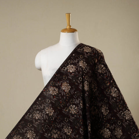 Brown - natural dyed bagru dabu fabric 37 - handcrafted