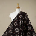 Brown - natural dyed bagru dabu fabric 31 - handcrafted