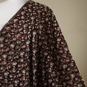 Brown - natural dyed bagru dabu fabric 33 - handcrafted