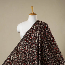 Brown - natural dyed bagru dabu fabric 33 - handcrafted