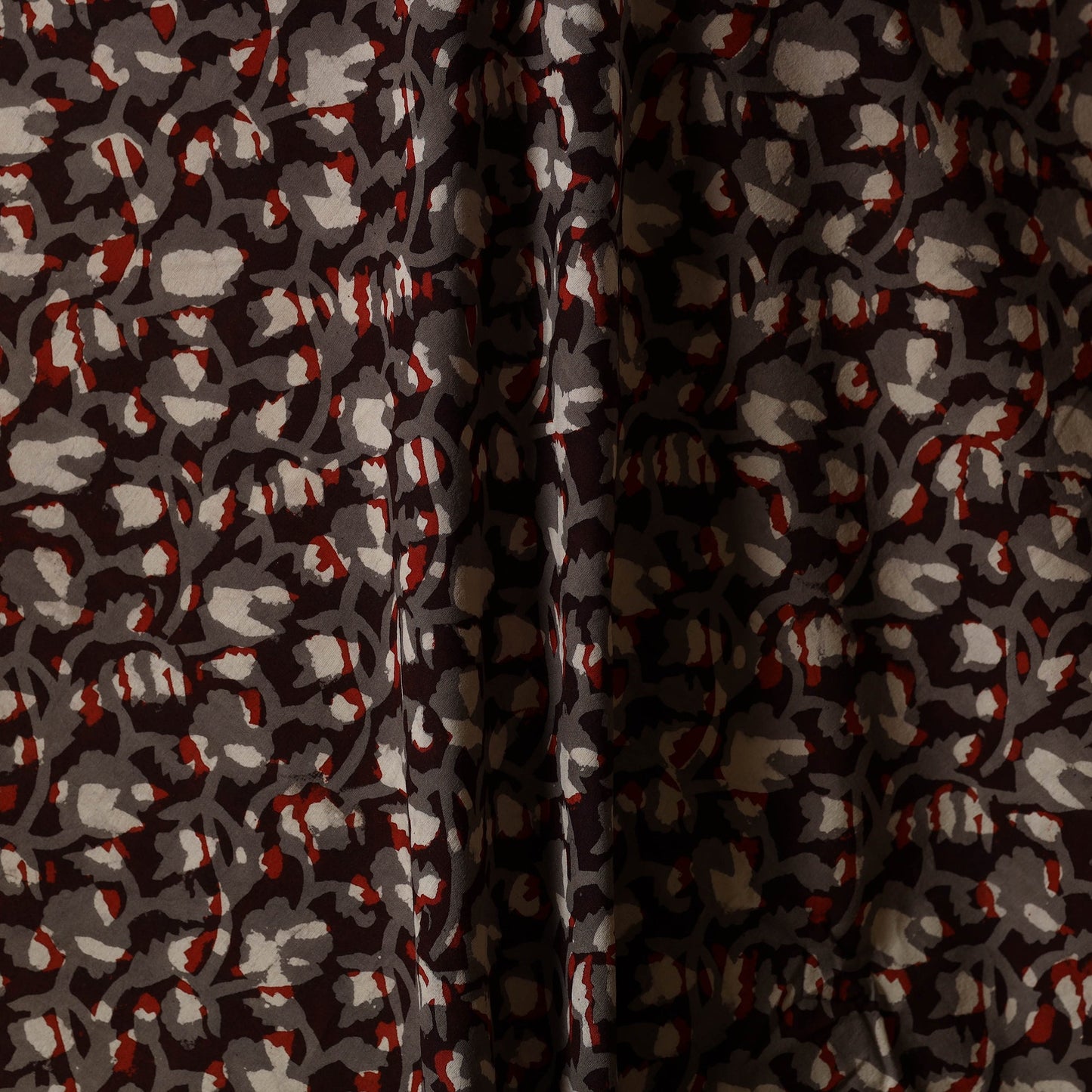 Brown - natural dyed bagru dabu fabric 33 - handcrafted
