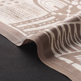 Brown - natural dyed bagru modal silk fabric 23