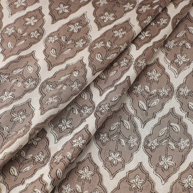 Brown - natural dyed bagru modal silk fabric 26