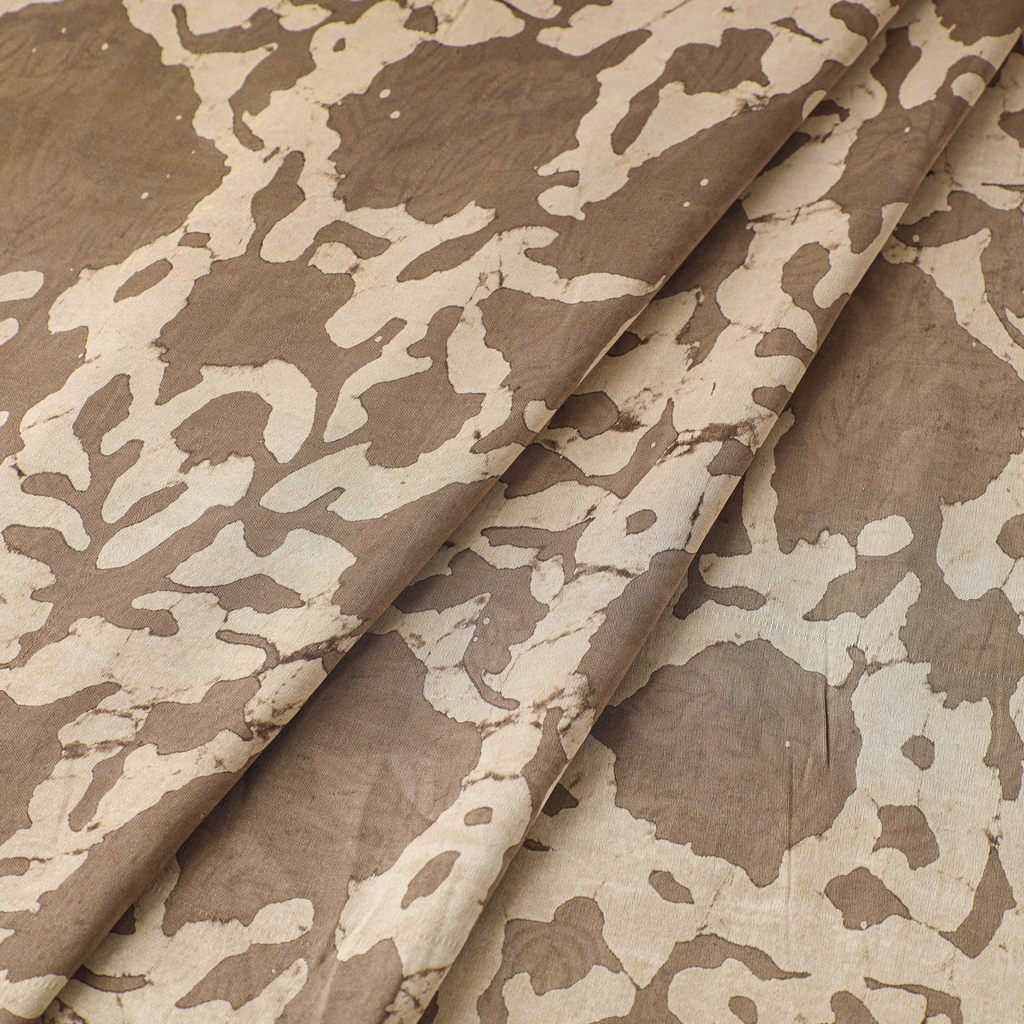 Brown - natural dyed bagru modal silk fabric 27