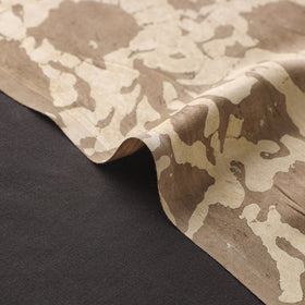 Brown - natural dyed bagru modal silk fabric 27