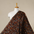 Brown - natural dyed bagru modal silk fabric 13