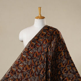 Brown - natural dyed bagru modal silk fabric 13