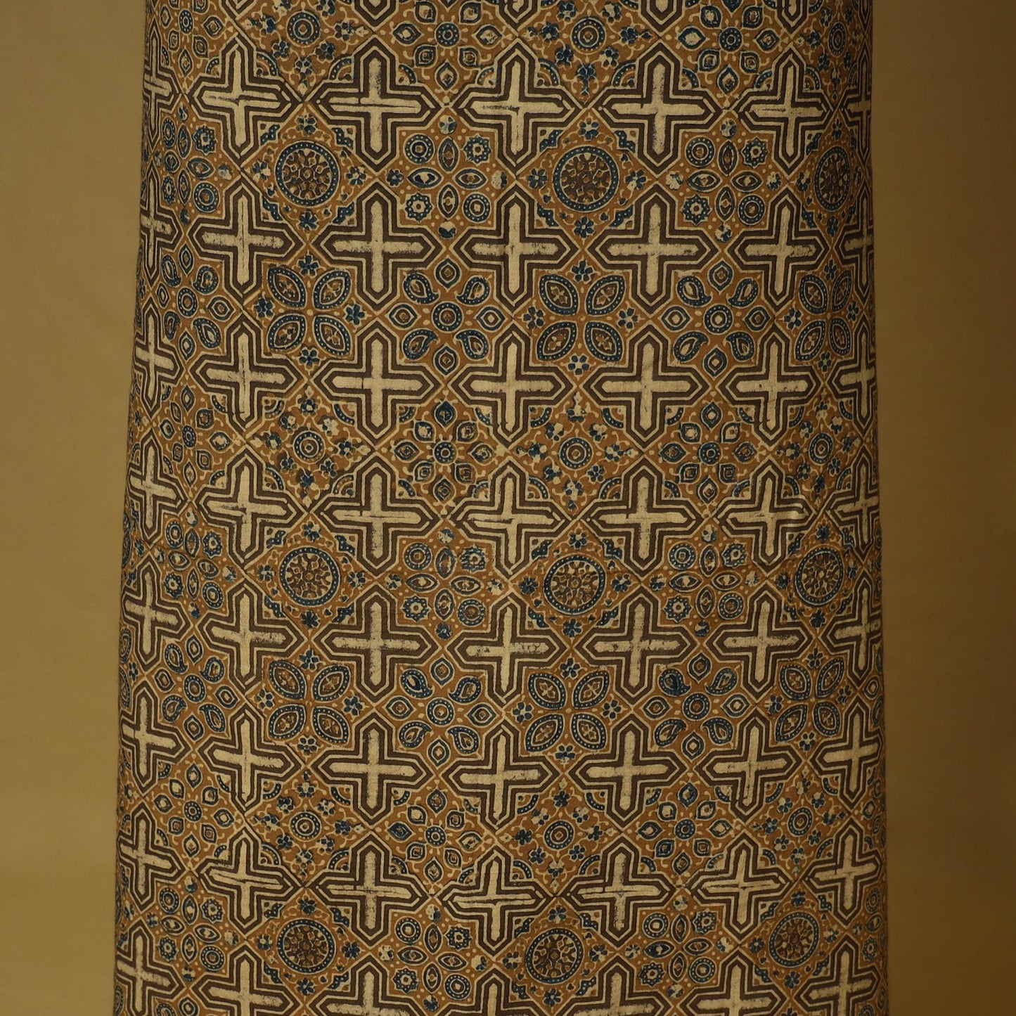 Brown - natural dyed 3pc unstitched dress material 01