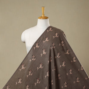 Brown - natural dyed cotton nandana fabric 06 - handcrafted