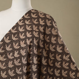 Brown - natural dyed cotton nandana fabric 09 - handcrafted