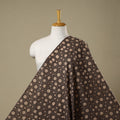 Brown - natural dyed cotton nandana fabric 10 - handcrafted