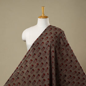 Brown - natural dyed cotton nandana fabric 12 - handcrafted