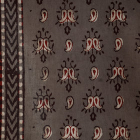 Brown - natural dyed cotton nandana fabric 13 - handcrafted