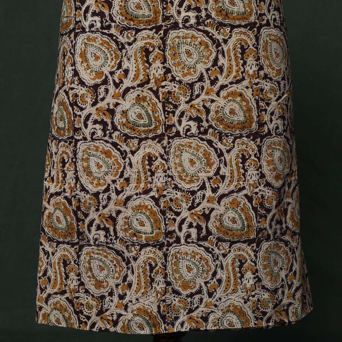 Natural dyed block print cotton pedana kalamkari 2pc