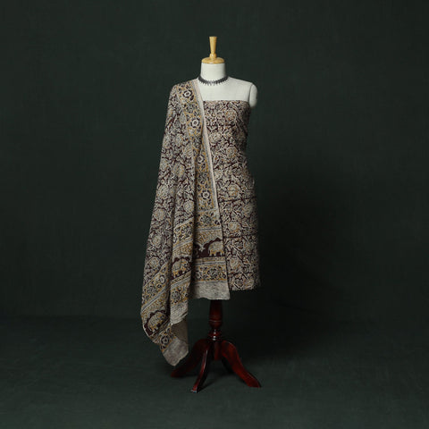 Natural dyed block print cotton pedana kalamkari 2pc