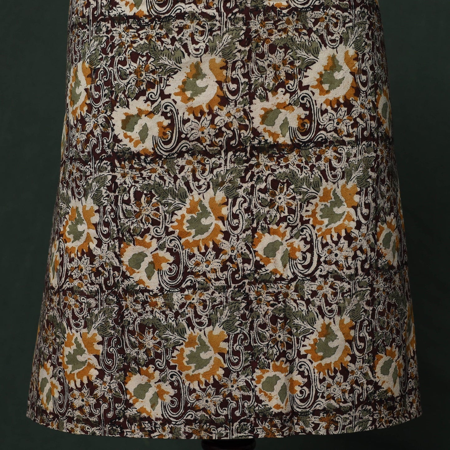 Natural dyed block print cotton pedana kalamkari 2pc