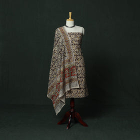 Natural dyed block print cotton pedana kalamkari 2pc