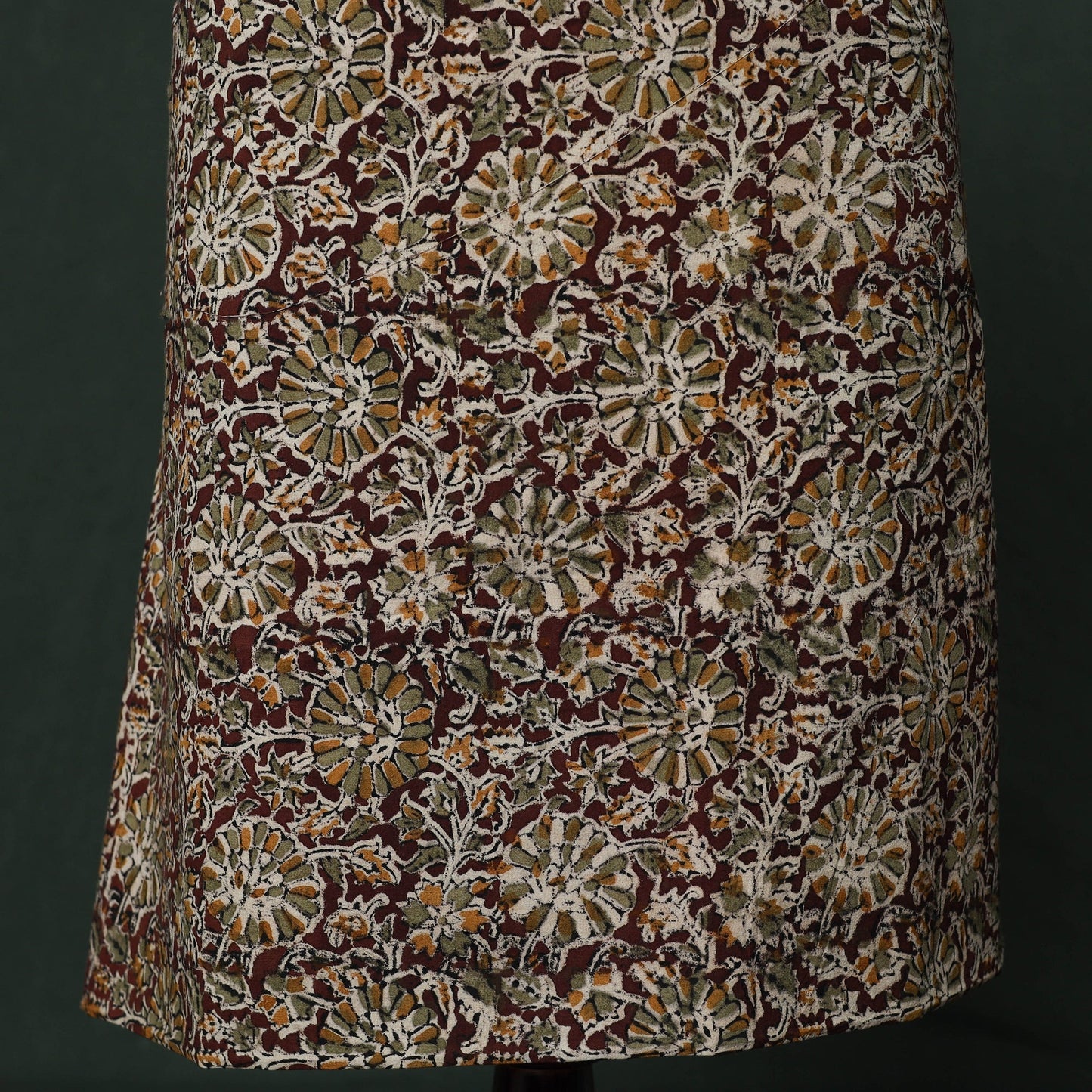 Natural dyed block print cotton pedana kalamkari 2pc