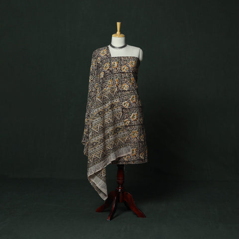Natural dyed block print cotton pedana kalamkari 2pc