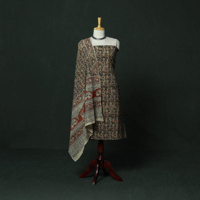 Natural dyed block print cotton pedana kalamkari 2pc