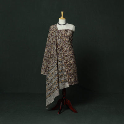 Natural dyed block print cotton pedana kalamkari 2pc