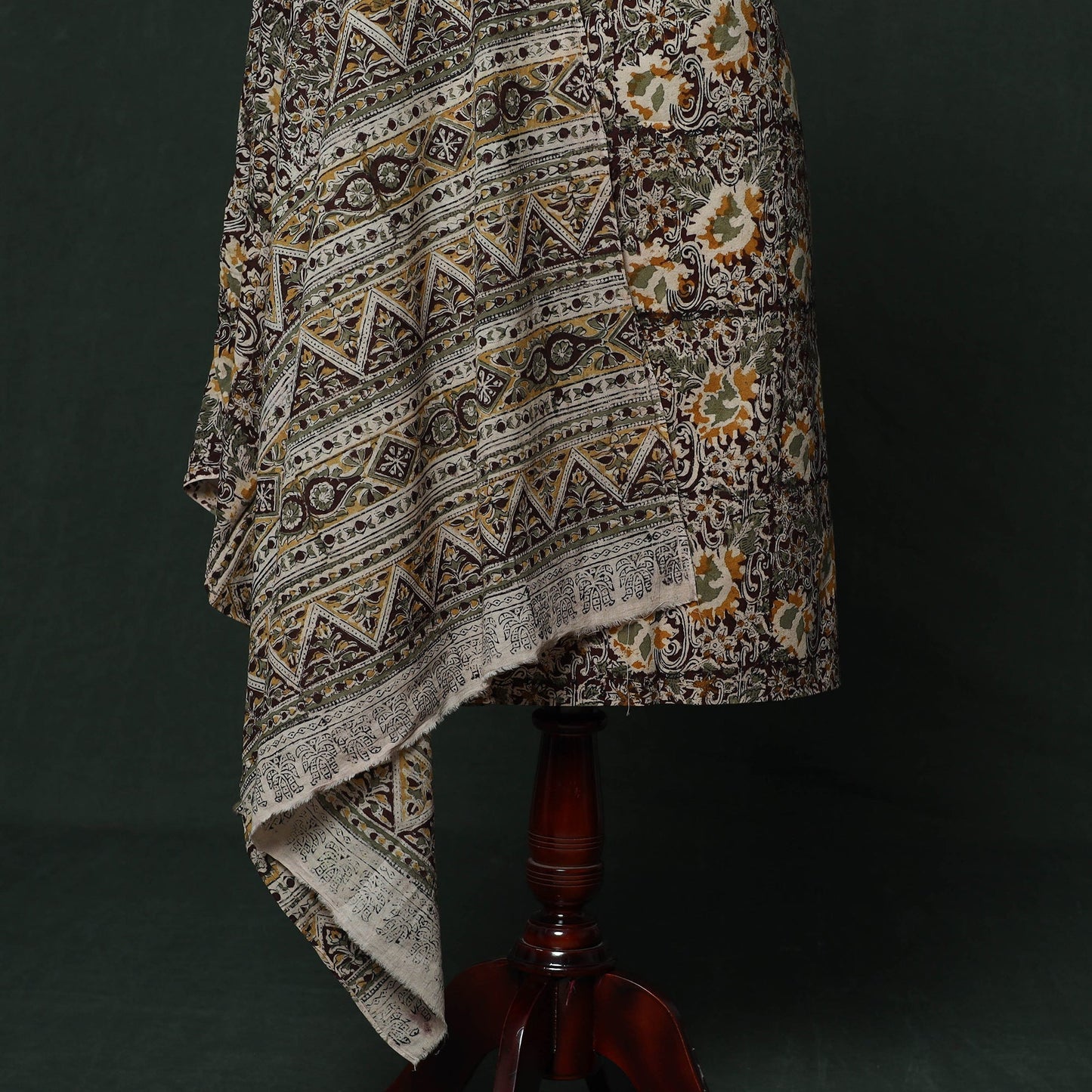 Natural dyed block print cotton pedana kalamkari 2pc