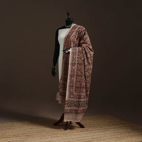 Natural dyed cotton pedana kalamkari dupatta 11