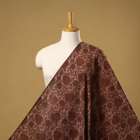 Natural dyed cotton vanaspati bagru fabric 07 - handcrafted