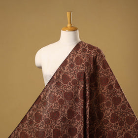 Natural dyed cotton vanaspati bagru fabric 07 - handcrafted