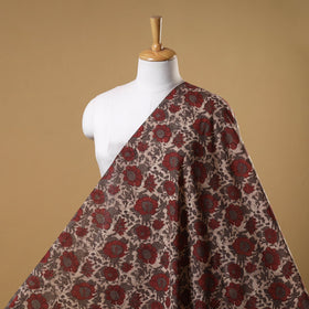 Brown - natural dyed cotton vanaspati bagru fabric 10